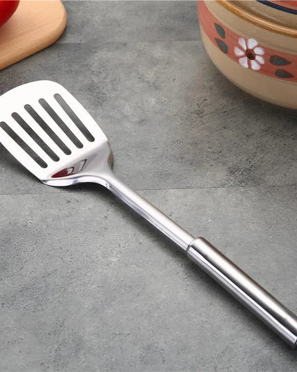 Stainless Steel Slotted Turner Spatula – Heat-Resistant Cooking & Serving Utensil