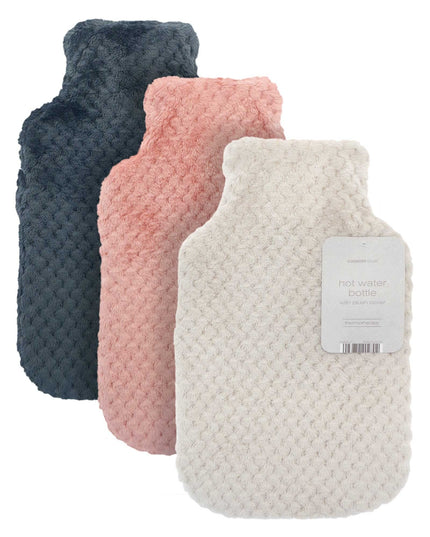 Super Soft Luxurious Popcorn Plush Hot Water Bottle