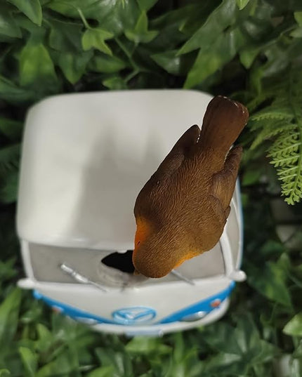 Vivid Arts - Blue Camper Van/Robin Birdhouse