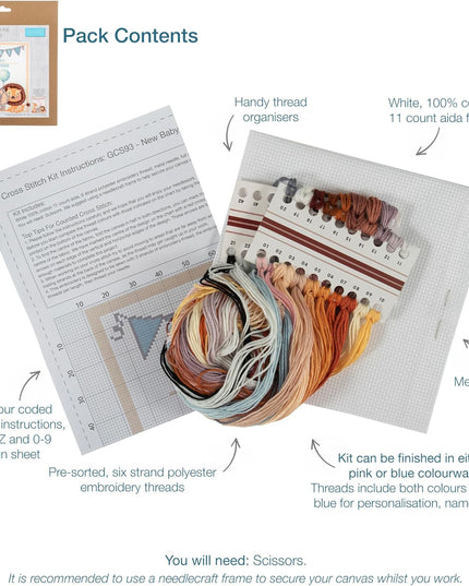 Counted Cross Stitich Kit New Baby