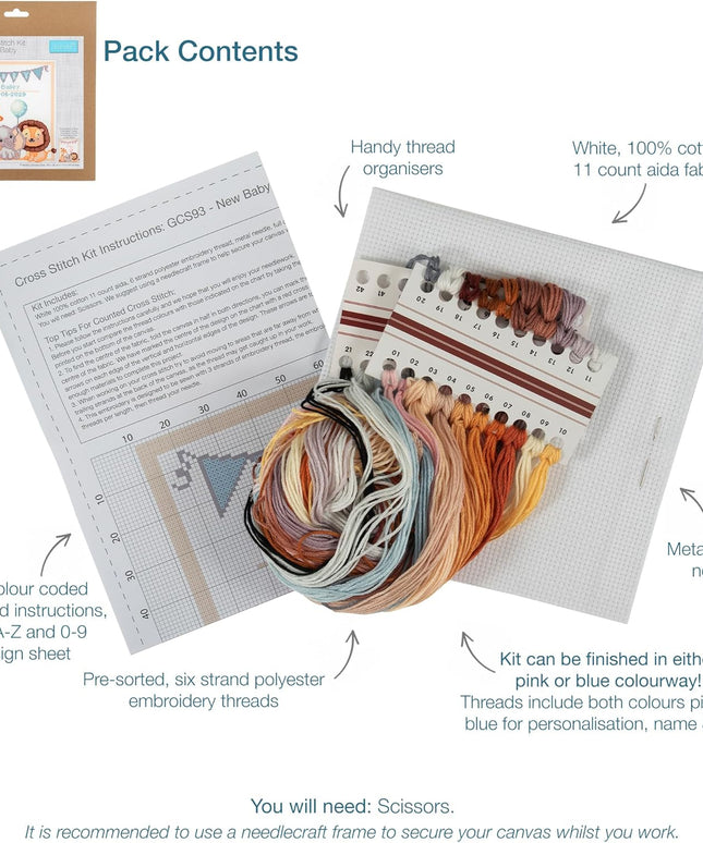 Counted Cross Stitich Kit New Baby
