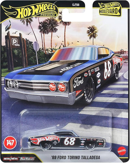 Hot Wheels Premium Boulevard '69 Ford Torino Talladega #147 Real Riders