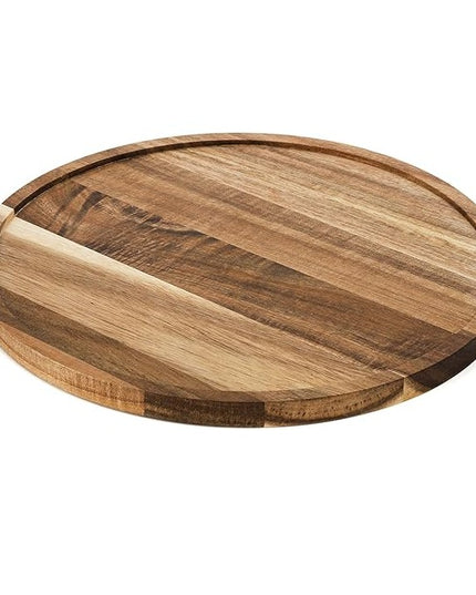 Round Wooden Serving Tray – 33cm