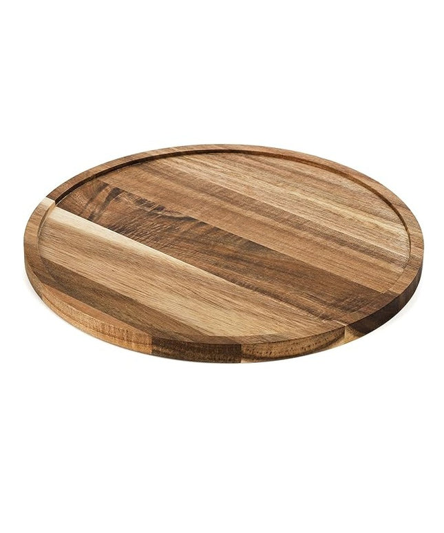 Round Wooden Serving Tray – 33cm