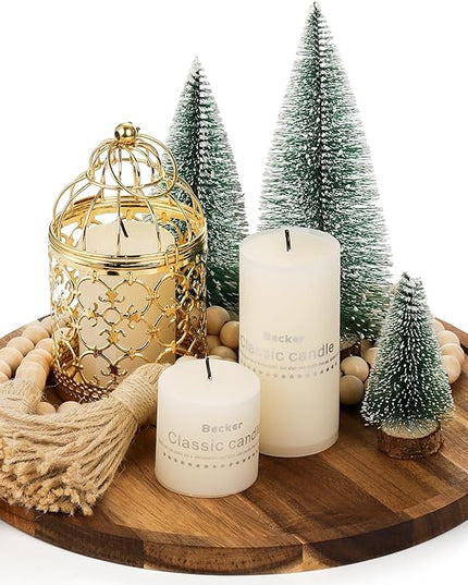 Round Wooden Serving Tray – 33cm