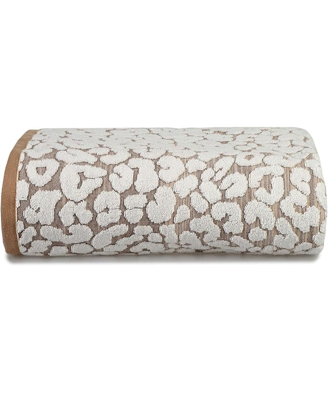 Luxury Sculpted Leopard Print Towels Bath Sheet