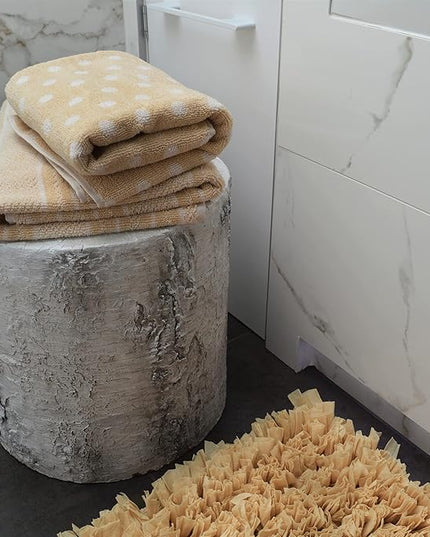 Cotton Bath Towels in Spot Design