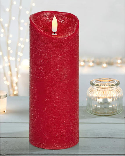 Premier Decorations Red LED Flickabrights Wax Candle Battery Operated