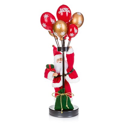60cm Santa with 7 Red-Gold Matt Balloon