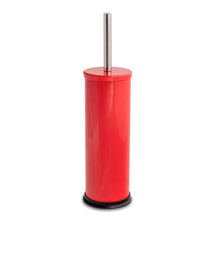 Round Stainless Steel Toilet Brush White