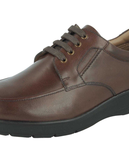 Sledgers Gus Men’s Lace-Up Leather Shoes – Dark Brown