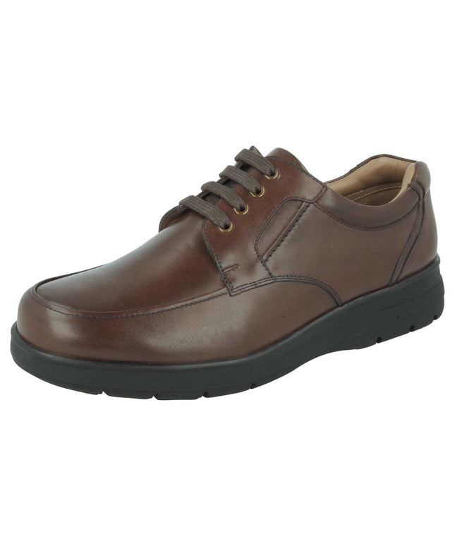 Sledgers Gus Men’s Lace-Up Leather Shoes – Dark Brown