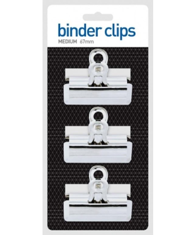 County Binder Clips Medium 67mm 3 Pack