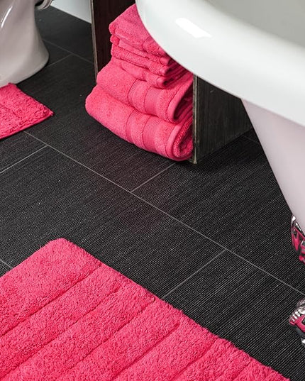 Luxury Zero Twist Egyptian Cotton Bath Towel Hot Pink