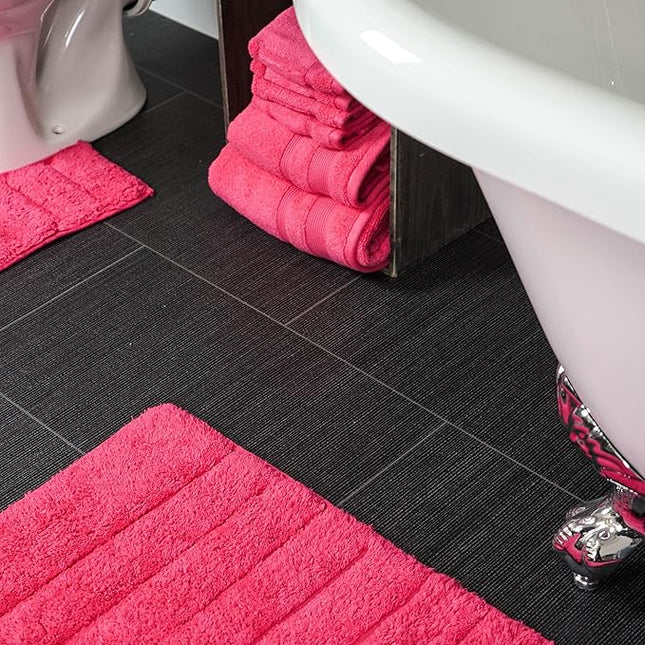 Luxury Zero Twist Egyptian Cotton Bath Towel Hot Pink
