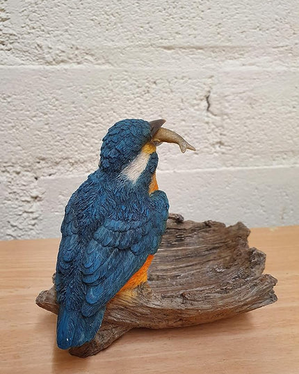 Vivid Arts Kingfisher on Driftwood Home or Garden Decoration