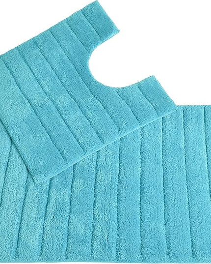 LINEAR RIB 2pc set Turquoise