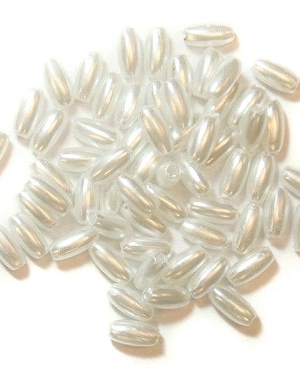 Extra Value: Beads: Pearl: 3 x 6mm: White
