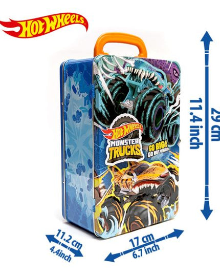 Hot Wheels Monster Trucks Tin Storage Case Assorted
