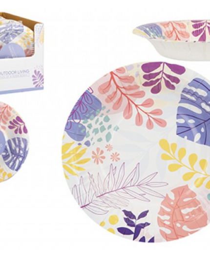 Floral Design Paper Plates & Napkin