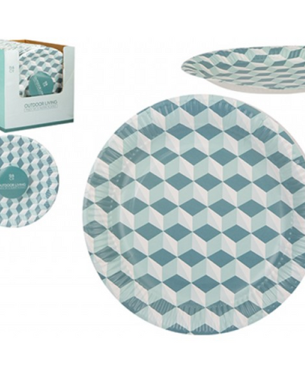 Geometric Design Paper Plates, Bowls & Napkin
