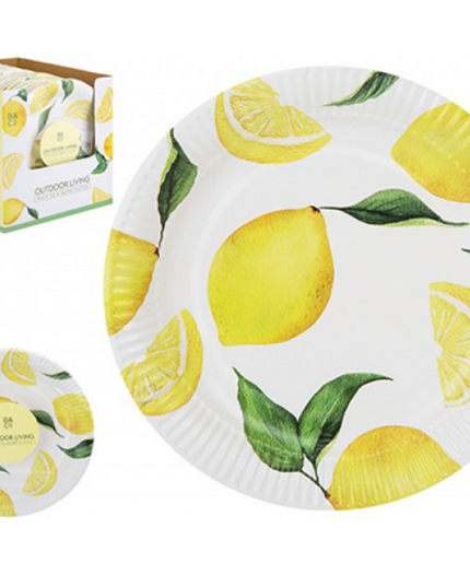 Lemon Design Paper Plates, Bowls & Napkin