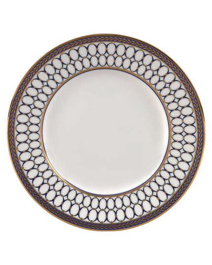 Fine Porcelain Teapot with Blue & Gold Geometric Pattern 20 cm