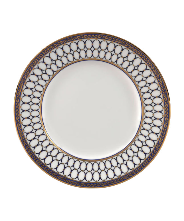 Fine Porcelain Teapot with Blue & Gold Geometric Pattern 20 cm