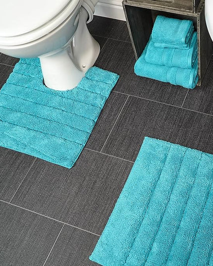 LINEAR RIB 2pc set Turquoise