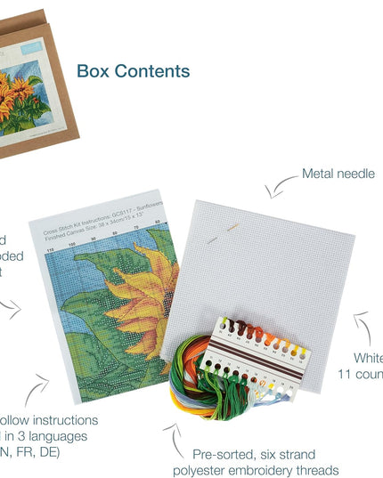 Counted Cross Stitch Large Sunflower