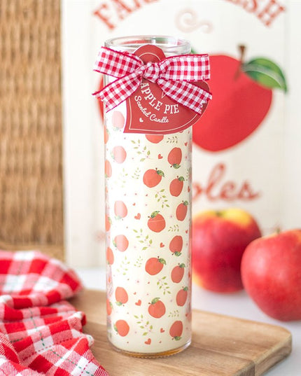 Apple Print Apple Pie Tube Candle