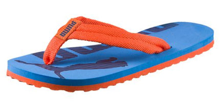 PUMA Unisex Flip Flops – Blue & Orange Summer Beach Sandals