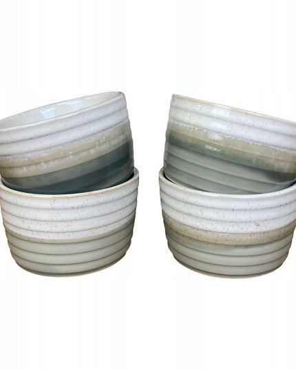 Alpina Ceramic Bowls Set of 4 | Modern Serving & Snack Bowls | Kitchen & Dining