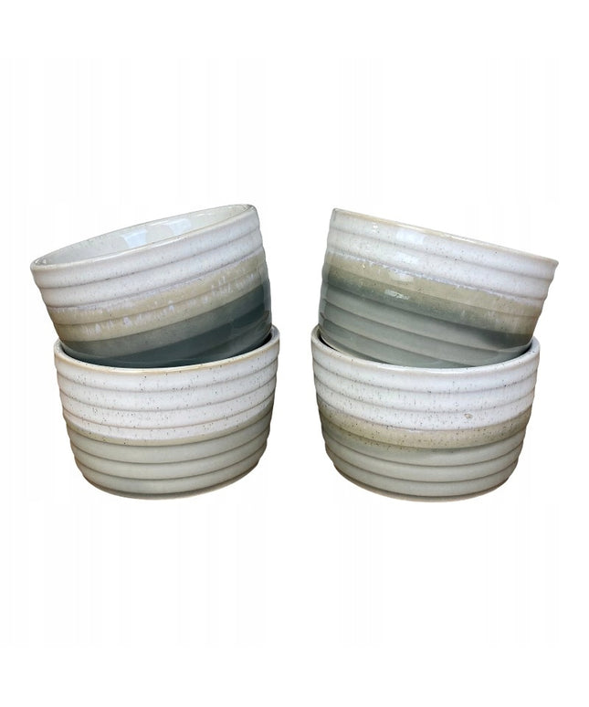 Alpina Ceramic Bowls Set of 4 | Modern Serving & Snack Bowls | Kitchen & Dining