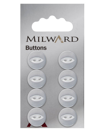 Buttons: Carded: 14mm: Pack of 8: Code A