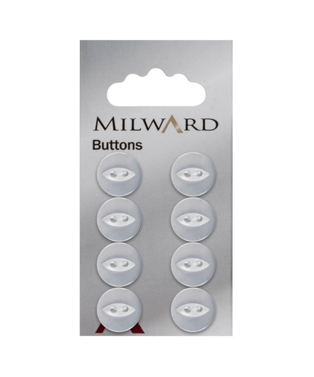 Buttons: Carded: 14mm: Pack of 8: Code A