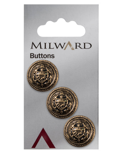 Buttons: Carded: Code G: 19mm: Pack of 3