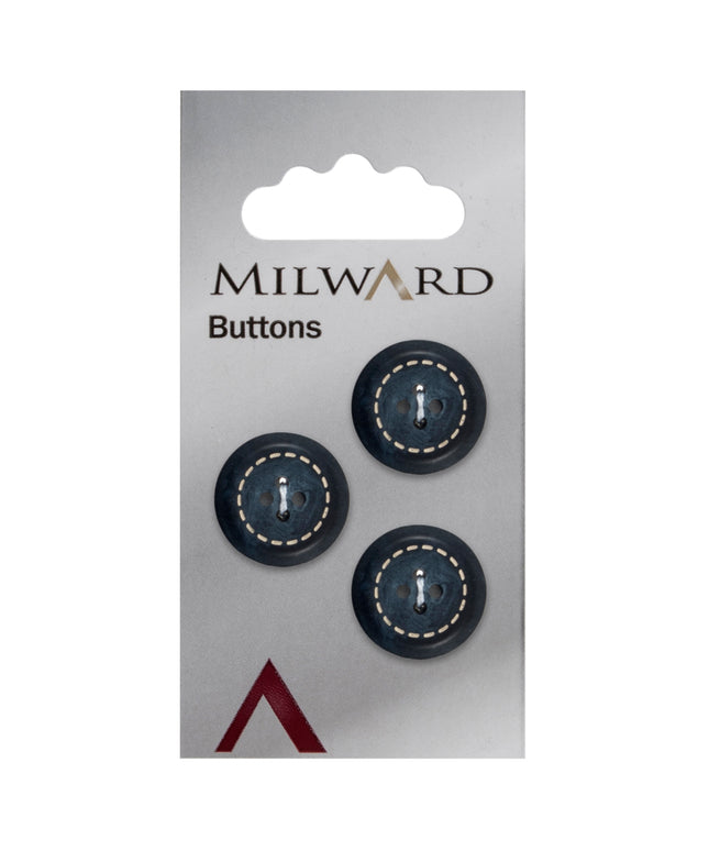 Buttons: Carded: 17mm: Pack of 3: Code F