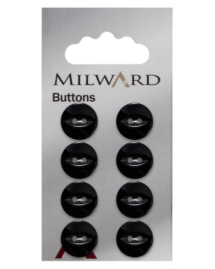 Buttons: Carded: 14mm: Pack of 8: Code A