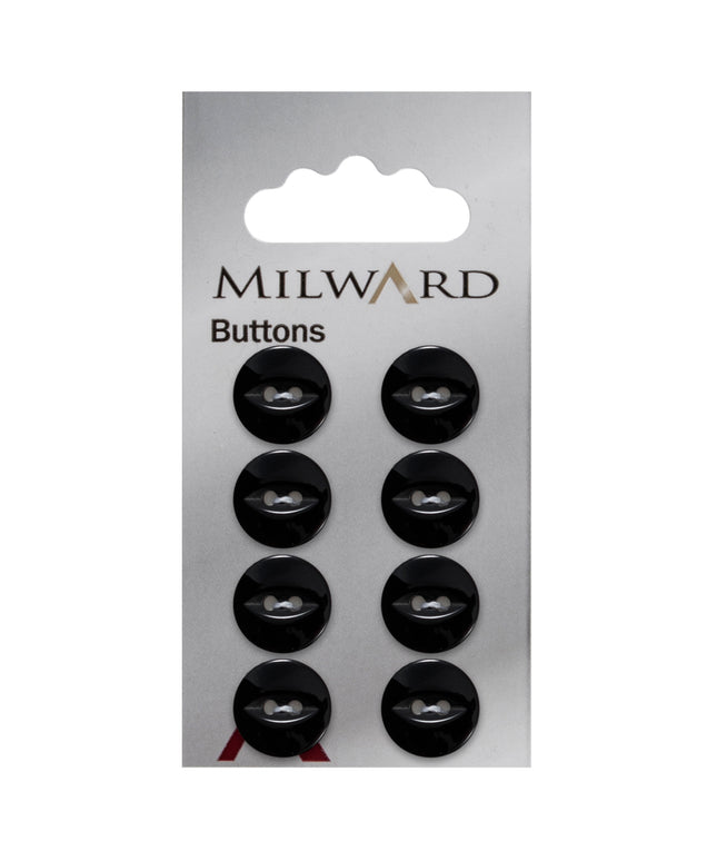 Buttons: Carded: 14mm: Pack of 8: Code A
