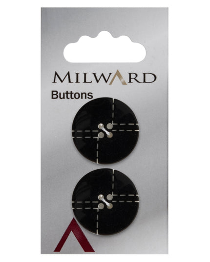 Buttons: Carded: 25mm: Pack of 2: Code D