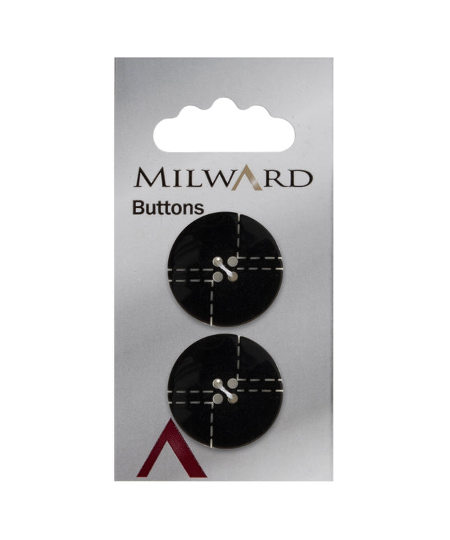 Buttons: Carded: 25mm: Pack of 2: Code D