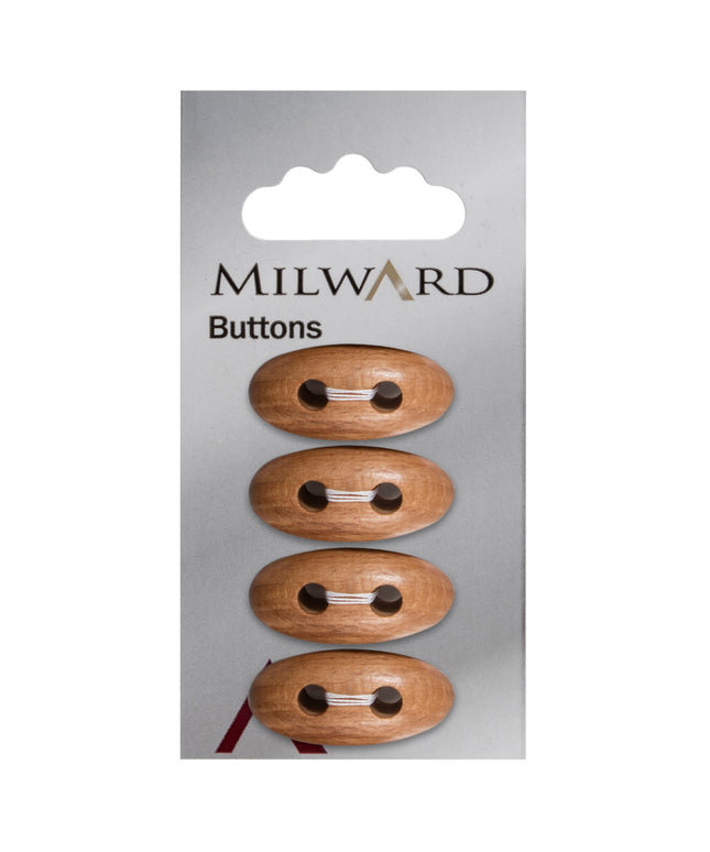 Buttons: Carded: 26mm: Pack of 4: Code D