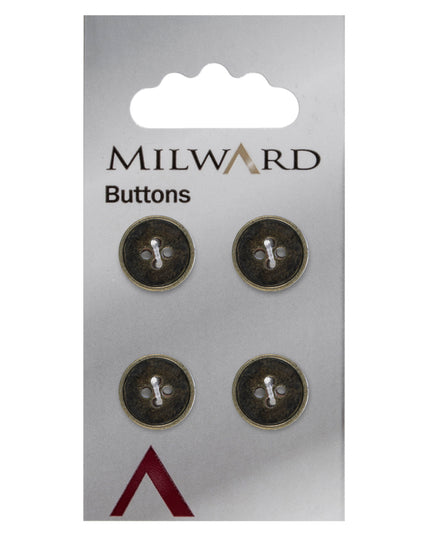 Buttons: Carded: 12mm: Pack of 4: Code F