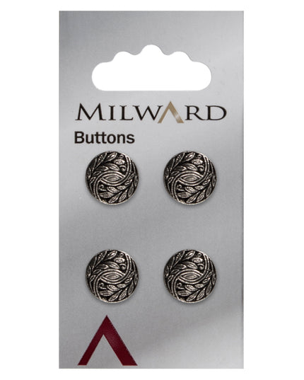 Buttons: Carded: 12mm: Pack of 4: Code K