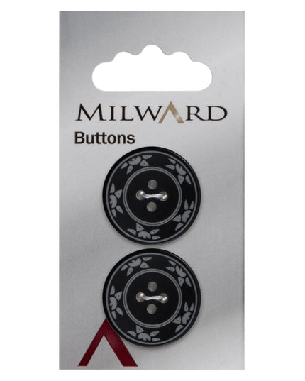 Buttons: Carded: 25mm: Pack of 2: Code C