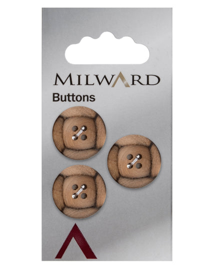 Buttons: Carded: 18mm: Pack of 3: Code E