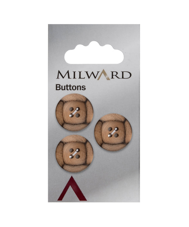 Buttons: Carded: 18mm: Pack of 3: Code E
