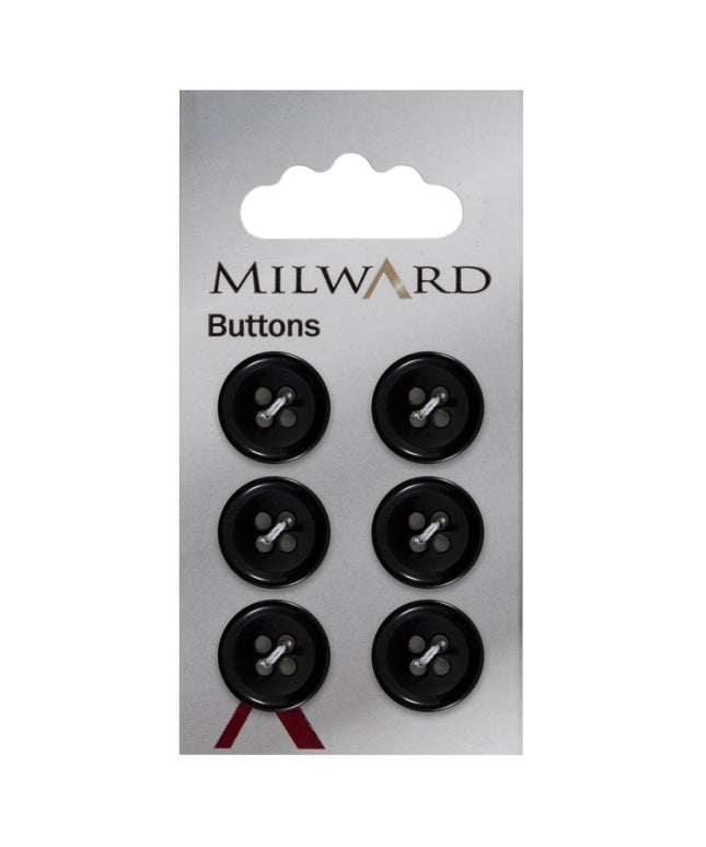 Buttons: Carded: 15mm: Pack of 6: Code B