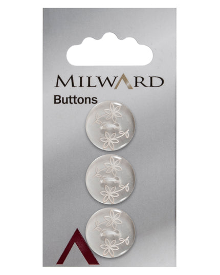 Buttons: Carded: 17mm: Pack of 3: Code G